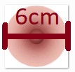 6 cm Areolas