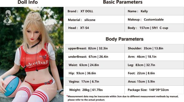 XT Doll Full Silicone 157 Cm C-Cup XT-S4 Kelly - Image 6